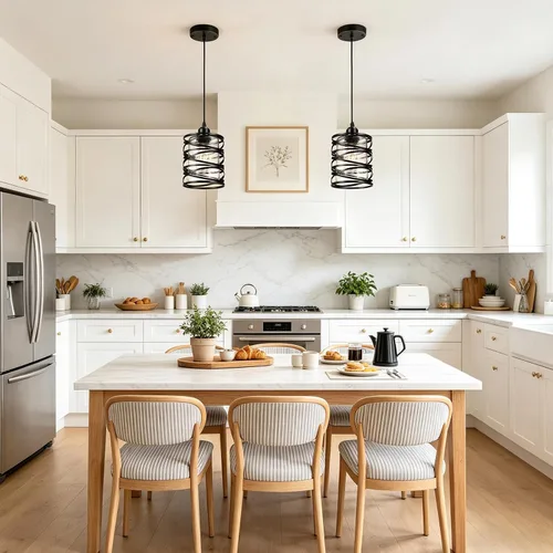 Miniatura 2 de Luces colgantes para isla de cocina, moderna lámpara colgante de granja negra con vidrio sembrado de burbujas, paquete de 2 luces colgantes