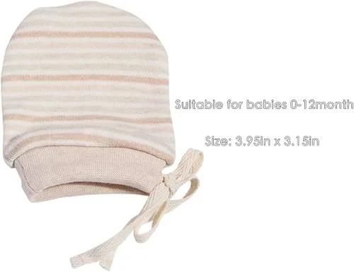 Miniatura 5 de Manoplas para recién nacido, 100% algodón orgánico, para bebés, niños y niñas, de 0 a 12 meses, 3 paquetes