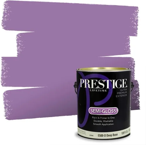 Miniatura 72 de PRESTIGE Pinturas de pintura interior e imprimación en uno, 1 galón, plano, combinación comparable de Sherwin Williams* Kimono Violet*