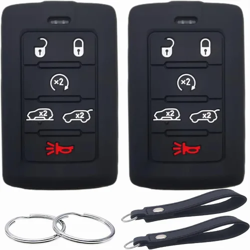 Miniatura 9 de REPROTECTING Funda de goma de silicona para llavero compatible con Jeep Grand Cherokee L Grand Wagoneer L Wagoneer Grand Cherokee L 2021-2025