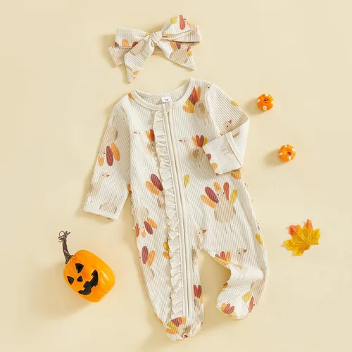 Miniatura 2 de Disfraz de Halloween para bebé niño y niña, mameluco de manga larga con diseño de calabaza, mameluco para Halloween