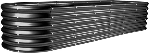 Miniatura 10 de Land Guard Kit de cama de jardín elevada galvanizada de 8 x 2 x 1 pies, cajas de jardín elevadas de capacidad de 108 galones para exteriores, camas