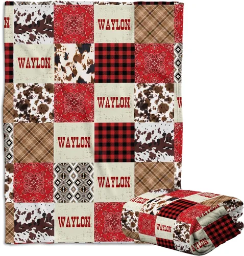 Miniatura 18 de Mantas con estampado de vaca, mantas occidentales para bebés, mantas de bebé vaquero, mantas de bebé personalizadas para niñas y niños, Cosas