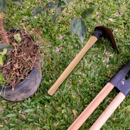 Miniatura 7 de Kisangel Reemplazo de mango de madera de 14.56 pulgadas para herramienta de jardín con agarre cómodo, mango de madera duradero para cuidado