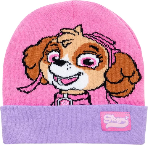 Miniatura 3 de Nickelodeon Sombrero de invierno para niñas de Paw Patrol y 2 pares de manoplas o guantes (edad 2-7)