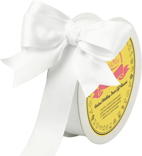 Miniatura 169 de Cinta de satén blanca antigua de doble cara de 1-1/2 pulgadas x 50 yardas, cinta de poliéster para envolver regalos, día de San Valentín, bodas