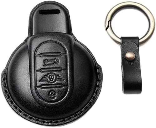 Miniatura 10 de SANRILY Funda para llavero para Mini Cooper sin llave, Negro