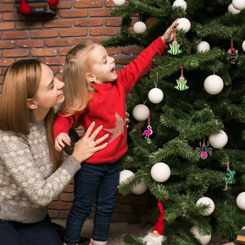 Miniatura 2 de Adornos de Rana Verde para Árbol de Navidad - Adornos de Rana de Navidad de Metal Adornos de Rana Verde Weihnachtsgurke Decoración de Navidad