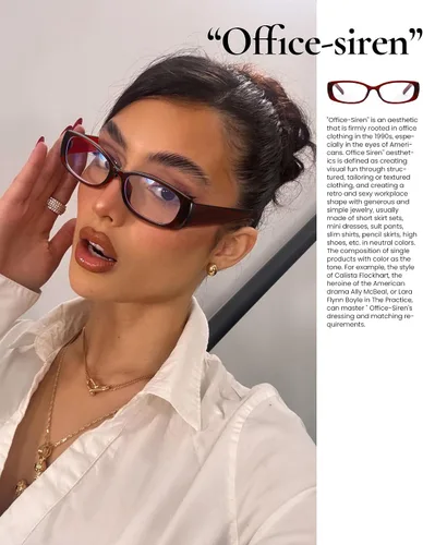 Miniatura 2 de SODQW Lentes rectangulares de luz azul para mujer, de moda, pequeños, Y2K, para oficina, sirena, bayoneta, lentes falsos con lente transparente