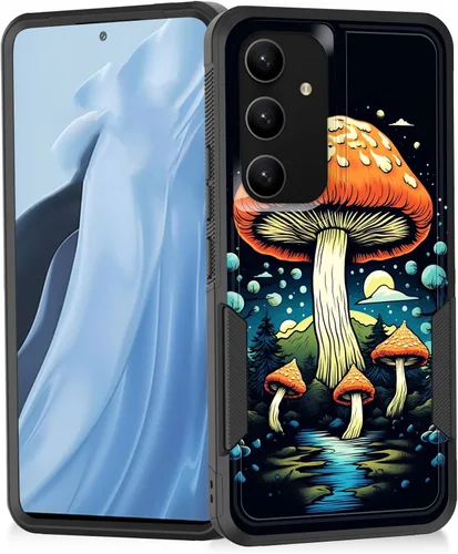 Miniatura 138 de Funda para Galaxy A14 5G, resistente de doble capa híbrida de policarbonato duro, goma suave, a prueba de golpes, funda protectora resistente