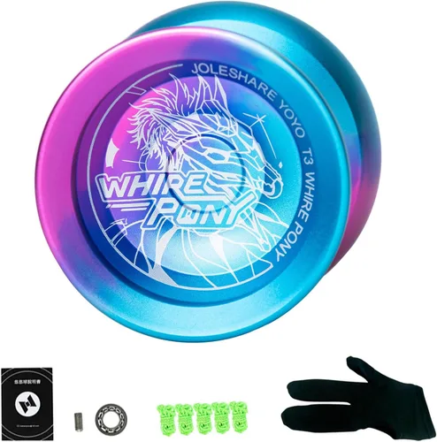Miniatura 6 de LIXADA Yoyo Ball Aleación de aluminio con rodamientos sensibles y no respondentes+cuerda Yoyo+guante, juego de bolas de yoyo profesional portátil