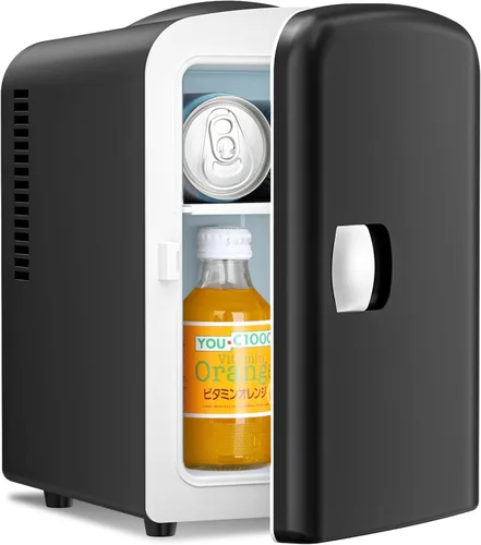 Antarctic Star Refrigerador compacto, mini refrigerador portátil, cuidado de la piel, capacidad de 4 litros/6 latas, para dormitorio, automóvil,