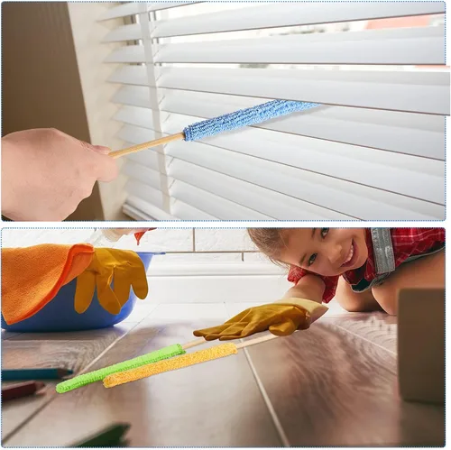 Miniatura 6 de Honeydak 6 piezas de microfibra con detalles de plumero, mini plumero, herramienta de limpieza de grietas, limpiador de ventilación de aire, cepillo