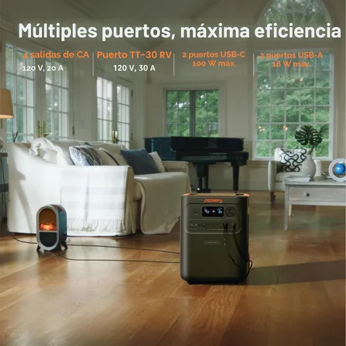 Miniatura 7 de Jackery - Estación de energía portátil HomePower 3600 Plus, salida de CA de 3600 W, generador solar LFP de 3584 Wh, expandible hasta 43 kWh