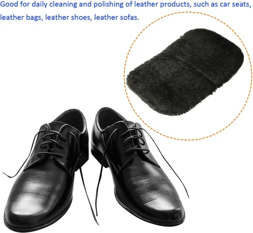 Miniatura 2 de M METERXITY Paquete de 2 guantes de pulido de zapatos, productos de cuero limpios y pulidos, paño de limpieza para brillo aplicable a bolsas de Negro