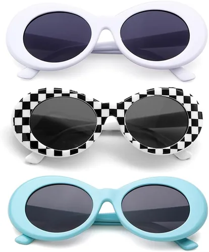 Miniatura 6 de Auténticas gafas de sol Clout Bold Oval Retro Mod Moda Gafas de sol Clout lente redonda