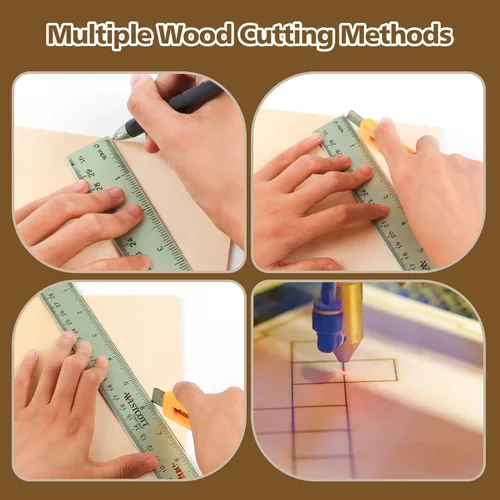 Miniatura 5 de Adrattnay Hojas de Tilo de 3mm - 3/8 x 30,5 x 30,5 cm, 24 piezas de madera contrachapada cuadrada de tilo para corte láser y grabado DIY, grabado