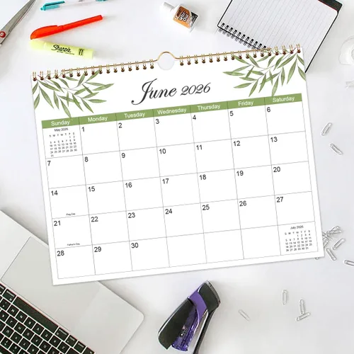 Miniatura 4 de Calendario 2026 - Calendario de pared de 12 meses 2026 de enero de 2026 a diciembre de 2026, 8.5'' x 11'' Calendario de Pared 2026 con días festivos