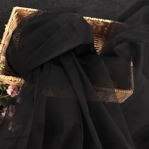 HAVII Rollo de tul negro de 63 pulgadas x 10 yardas para falda tutú, manualidades, costura, tela de malla, arco de boda, decoración de fiesta de