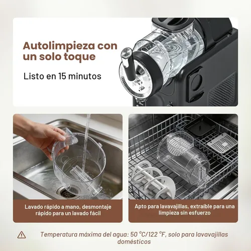 Miniatura 7 de SYINTAO Máquina de granizado no necesita hielo, 2 en 1 para bebidas congeladas y helados suaves, máquina de granizado autoenfriable con 5