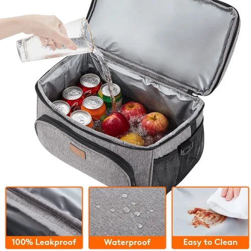 Miniatura 5 de Lifewit - Bolsa térmica aislada, hielera grande impermeable para 32/48 latas, bolsa de hielo portátil ligera de doble capa con lados suaves