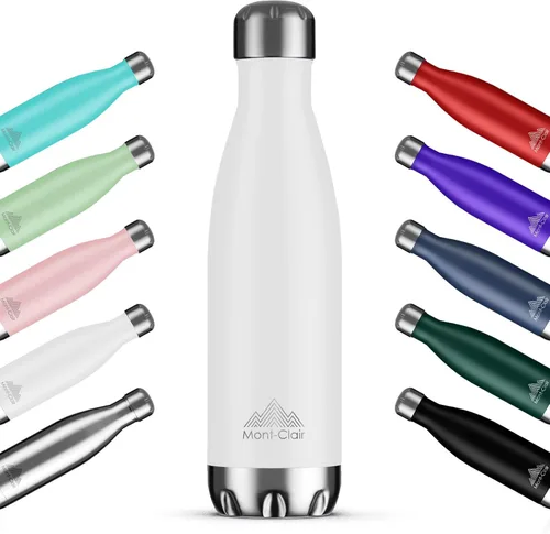 Miniatura 20 de Mont-Clair H2O - Botella de agua de acero inoxidable aislada al vacío, sin BPA, botella de bebidas frías 12 horas y calientes las 24 horas, metal