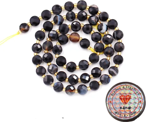 Miniatura 94 de Cuentas de piedras preciosas para la fabricación de joyas, cuentas de monedas facetadas de piedra natural piedra de sangre africana de 0.236 in