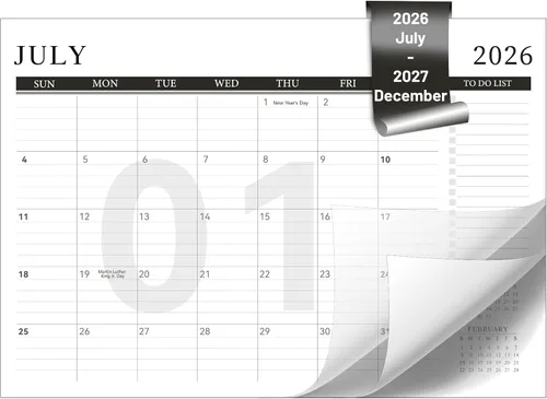 Miniatura 15 de Yoment Calendario de escritorio 2026, enero de 2026 a diciembre de 2027, 2026, calendario de escritorio grande de 17 x 12 pulgadas, calendario 2026