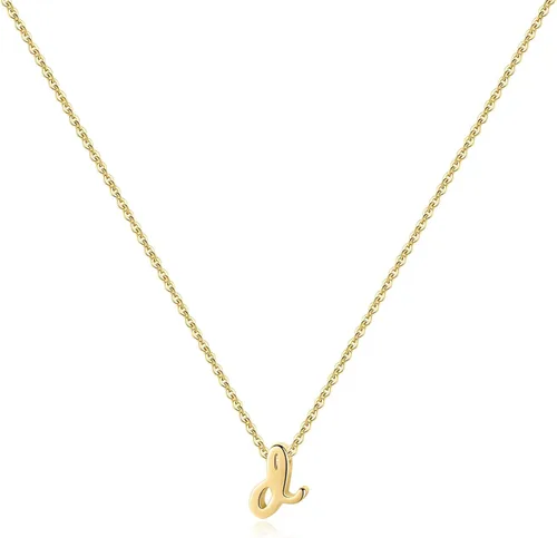 Memorjew - Collar delicado para mujeres y niñas, con inicial en letra cursiva y de plata de ley 925, joyas para regalar el Día de la Madre