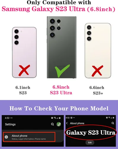 Miniatura 2 de Funda 2 en 1 para Samsung Galaxy S23 Ultra Flamingo para mujeres y niñas, diseño femenino de flamencos con cubierta deslizante para cámara y soporte