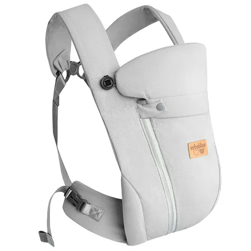 Portabebés ergonómico para recién nacidos, con manos libres, transpirable, perfecto para bebés y bebés, regalo de ducha (gris claro)