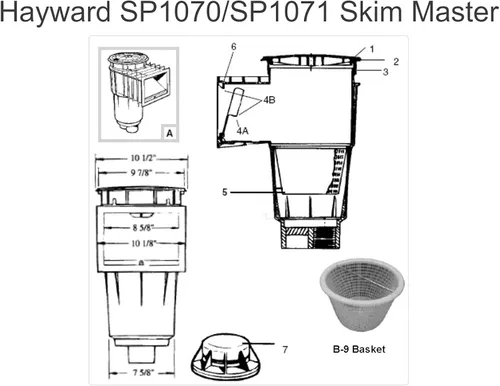 Miniatura 5 de ATIE Cesta de desnatador de piscina SPX1070E y B-9 B9 y R211100 Vac-Mate de repuesto para la mayoría de los desnatadores de piscina Hayward Pentair