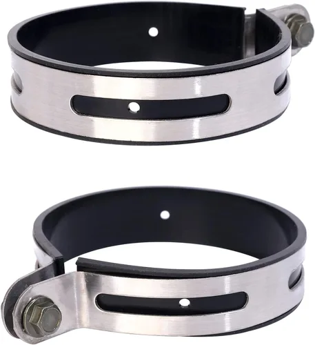 Miniatura 8 de Minho 2 piezas universal de motocicleta soporte de escape clip soporte de hardware abrazadera de escape soporte de escape suspensión interior 4