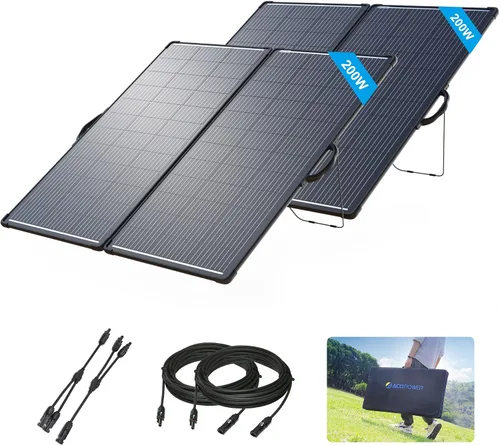 Miniatura 10 de ACOPOWER Kit de panel solar portátil de 200W, controlador de carga impermeable de 20A para batería de 12V y generador solar para RV, remolque