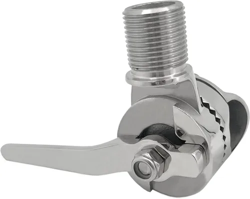 Miniatura 9 de Barco de acero inoxidable 0.984 in VHF antena soportes de antena ajustable Base Abrazadera-en Hardware
