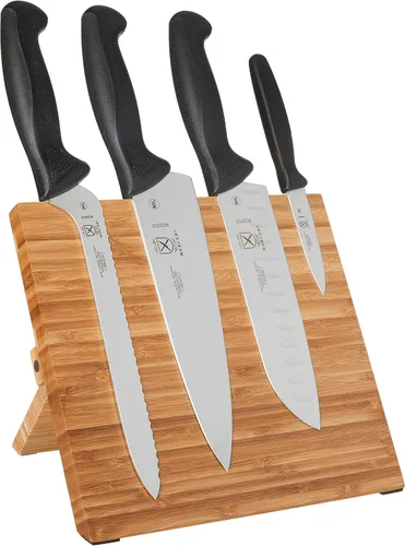 Miniatura 27 de Mercer Culinary Millennia Colors - Juego de 5 tableros magnéticos con asas amarillas, acacia