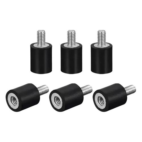 uxcell Soportes de goma, 6 unidades M4 macho/hembra aislador de vibración, amortiguador, para motor de garaje, compresor de aire, bobinas de barco,