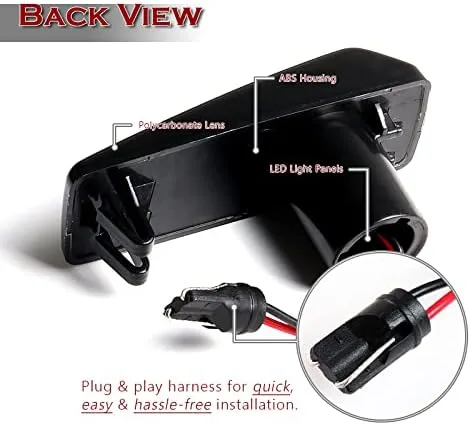 Miniatura 3 de HYPERSPEED Luces LED ámbar de señalización frontal y direccional, conjunto de 2 piezas compatibles con Mercedes-Benz W124 W202 W140, piezas