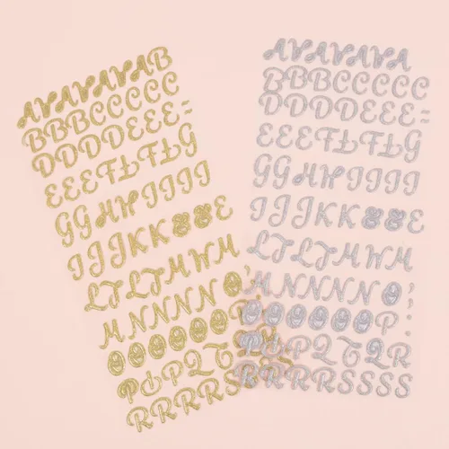 Miniatura 2 de Craftelier - Pegatinas Hinchables de Alfabeto en Mayúsculas y Minúsculas, Números y Caracteres Especiales Incluye 203 Piezas - Tamaño Letra
