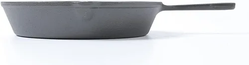 Miniatura 4 de HAWOK Sartén de hierro fundido Sartén de hierro fundido de 8 pulgadas para freír cocinar hornear en gas eléctrico de inducción y en horno