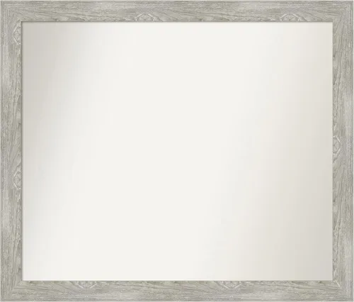 Miniatura 239 de Amanti Art Espejo de baño gris para sobre el fregadero, 31 x 48 pulgadas, espejo de tocador rectangular estrecho de color gris, marco de madera