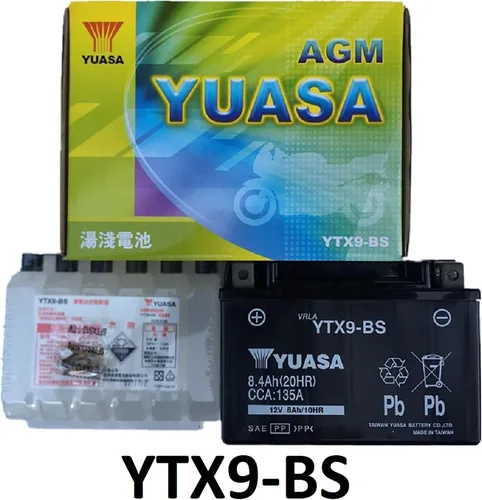 Miniatura 2 de Yuasa YUAM329BS YTX9-BS Batería AGM sin mantenimiento con paquete de ácido