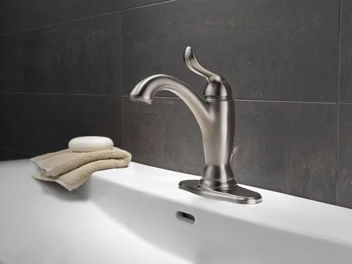 Miniatura 2 de Delta Faucet Linden - Grifo de baño de un solo orificio de níquel cepillado, grifo de baño de una sola manija, tecnología de sello de diamante