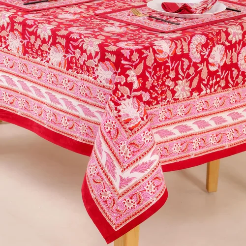 Miniatura 16 de Funda de mesa impresa a mano con diseño exquisito, tela de algodón premium, perfecta para comedor y decoración, mantel de mesa