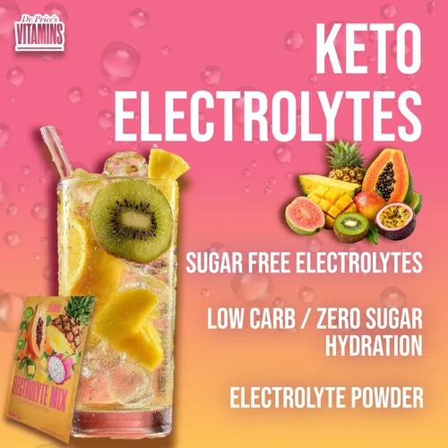 Miniatura 7 de Dr. Price's - Paquetes de polvo de hidratación con electrolitos tropicales, 30 paquetes Mezcla de bebidas electrolíticas sin azúcar, más de 72