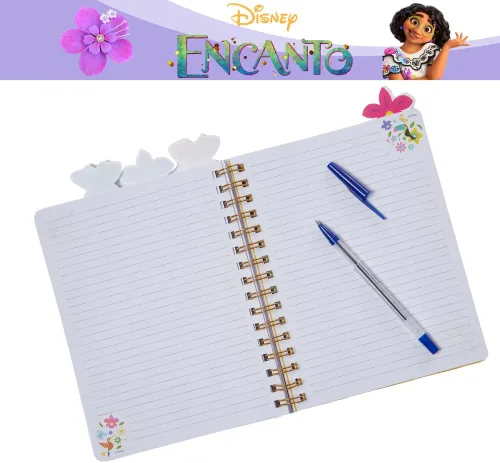 Miniatura 7 de Disney Encanto - Cuaderno con pestañas encuadernadas, encuadernado en espiral, 96 páginas a rayas, 8 x 7 pulgadas, morado