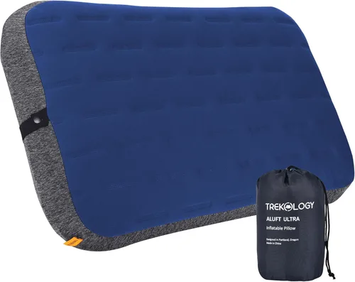 TREKOLOGY Almohada de Camping - Grande Inflable (24"x15") para Comodidad como en Casa, Portátil y Ergonómica, Fácil de Limpiar, Duradera y a Prueba