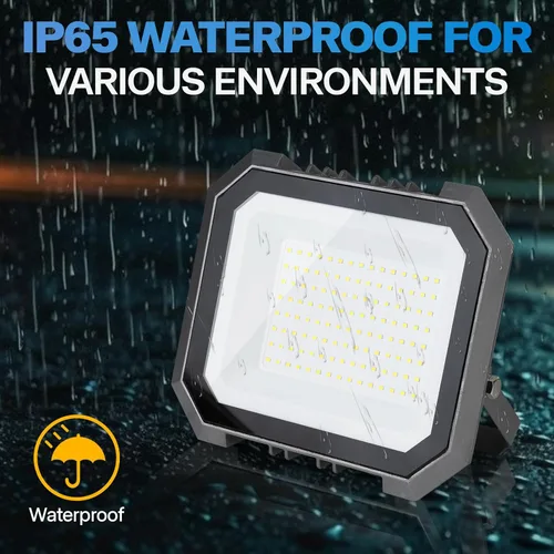 Miniatura 5 de Leddictive - Paquete de 2 luces LED de inundación para exteriores, 3CCT 3000/4000/6000K seleccionables, 100W 10000LM, foco de inundación