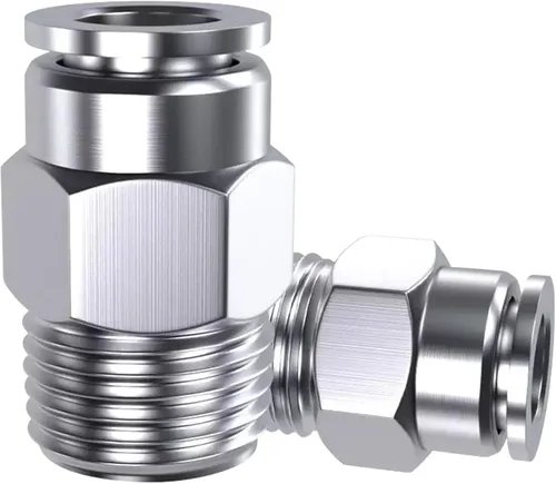 Miniatura 6 de NEUMÁTICO 304 - Accesorio recto macho de acero inoxidable para tubo de 6mm de diámetro exterior x rosca M5 de conexión rápida (paquete de 2)
