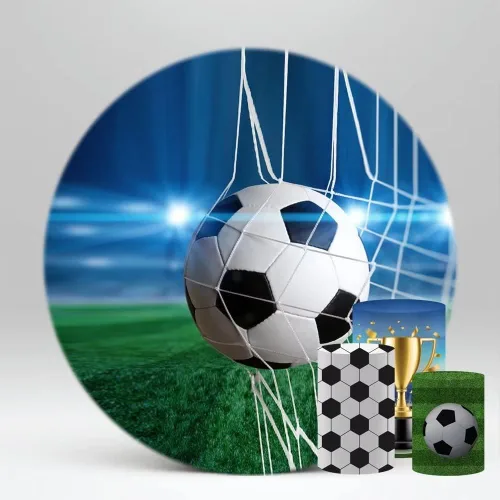 Miniatura 4 de Cubiertas de pedestal de campo de fútbol para decoración de fiesta de cumpleaños, proyector nocturno, tema deportivo, cubierta de zócalo, cubierta